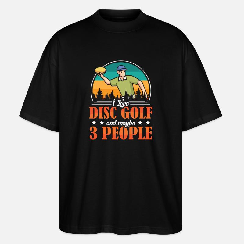 Disc Golf Geschenke Discgolf - Stanley/Stella Oversized Unisex Bio T-Shirt Blaster 2.0 - Schwarz