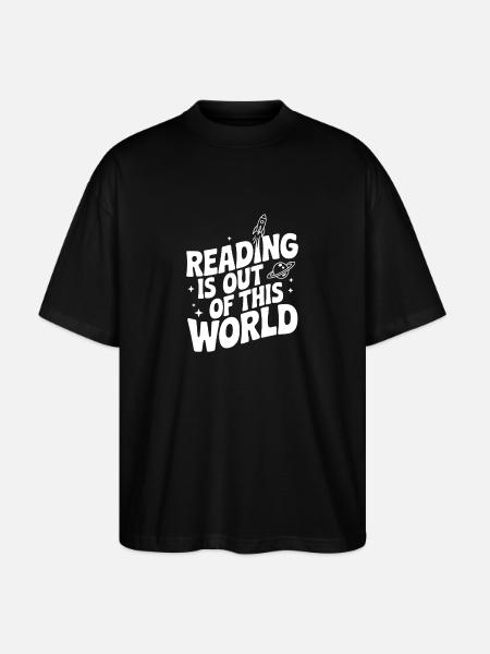 Lesen ist außerirdisch - Stanley/Stella Oversized Unisex Bio T-Shirt Blaster 2.0 - Schwarz