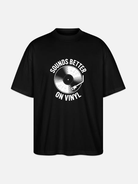 Sounds Better on Vinyl - Stanley/Stella Oversized Unisex Organic T-shirt Blaster 2.0 - black