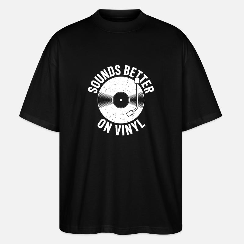 Son meilleur sur vinyle - T-shirt bio Blaster 2.0 coupe oversize Stanley/Stella Unisexe - noir