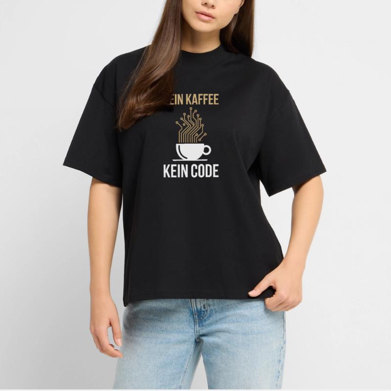 No Coffee No Code Programmeur Informaticien T-shirt bio Blaster 2.0 coupe oversize Stanley/Stella Unisexe