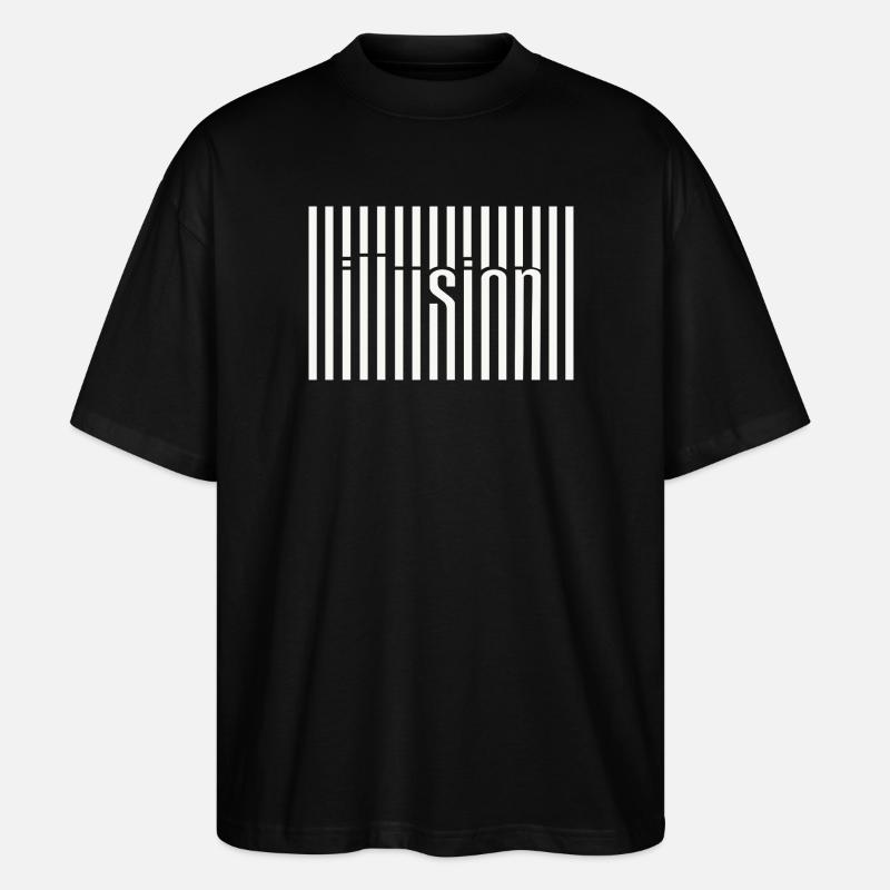 Illusion du code-barres - T-shirt bio Blaster 2.0 coupe oversize Stanley/Stella Unisexe - noir