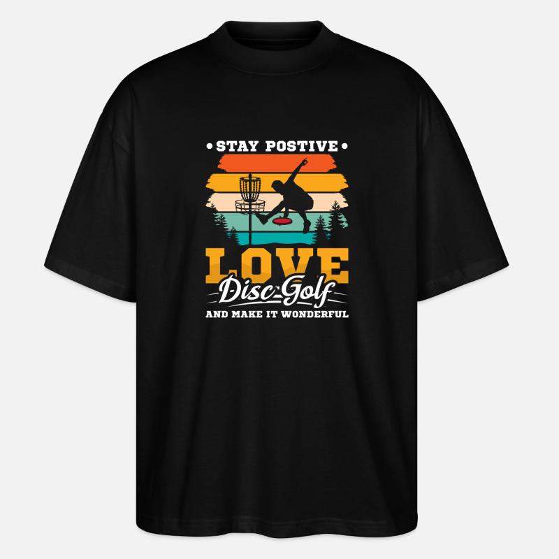 Disc Golf Geschenke Discgolf - Stanley/Stella Oversized Unisex Bio T-Shirt Blaster 2.0 - Schwarz