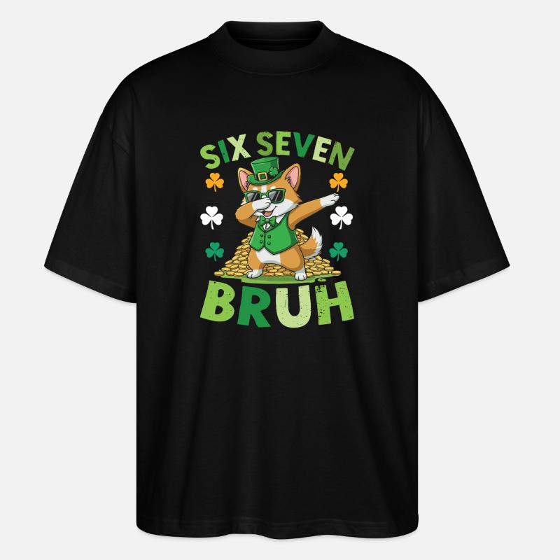 Katzen-St. Patrick's Day - Stanley/Stella Oversized Unisex Bio T-Shirt Blaster 2.0 - Schwarz