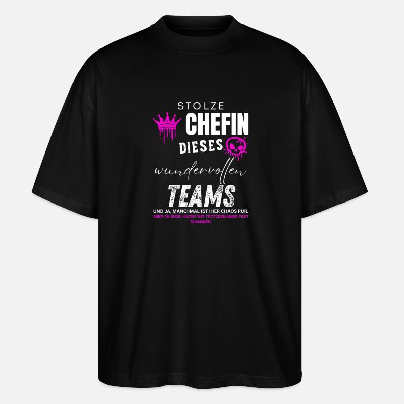 Stolze Chefin wundervolles Team Chefin Geschenke - T-shirt bio Blaster 2.0 coupe oversize Stanley/Stella Unisexe - noir