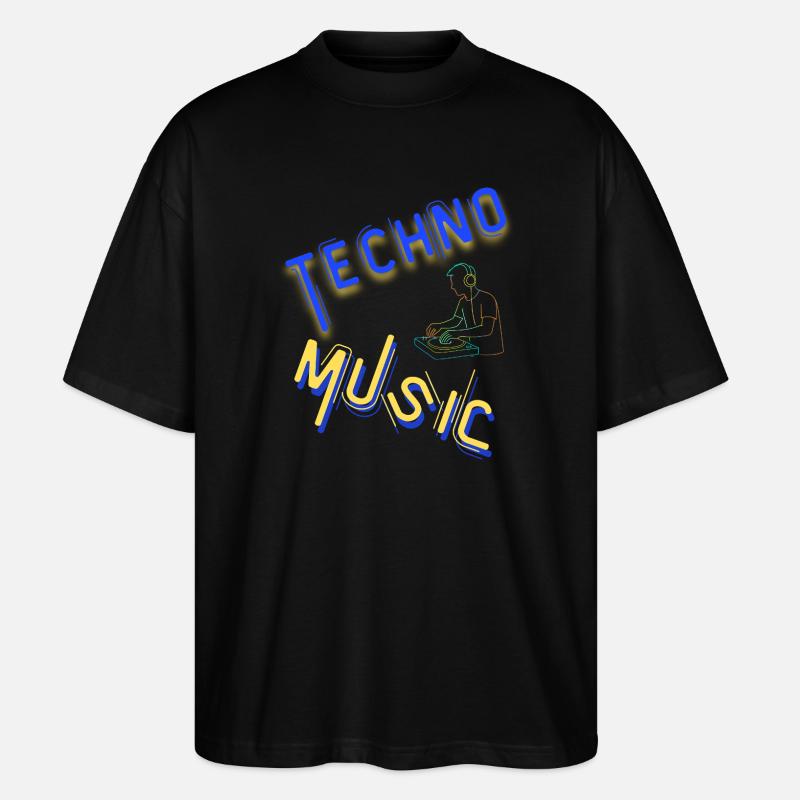 Techno Underground Club Logo - Stanley/Stella Oversized Unisex Bio T-Shirt Blaster 2.0 - Schwarz