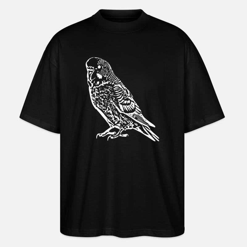 Perruche perrucheuse blanc - T-shirt bio Blaster 2.0 coupe oversize Stanley/Stella Unisexe - noir