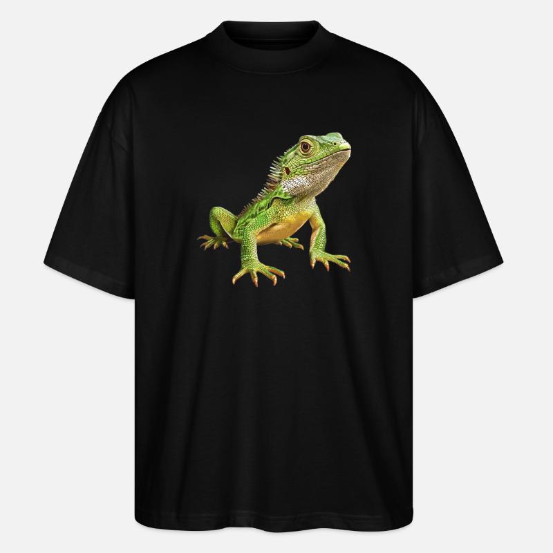 Eidechsen Eidechse - Stanley/Stella Oversized Unisex Bio T-Shirt Blaster 2.0 - Schwarz