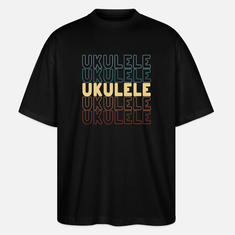 Ukulele typography - Stanley/Stella Oversized Unisex Bio T-Shirt Blaster 2.0 - Schwarz