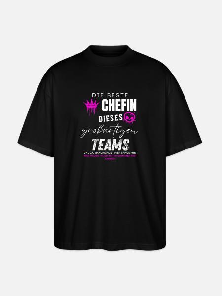 beste Chefin großartiges Team Chefin geschenke - Stanley/Stella Oversized Unisex Organic T-shirt Blaster 2.0 - black