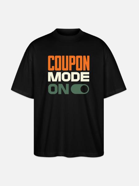 Coupon Mode On – Schnäppchenjäger Retro Design - Stanley/Stella Oversized Unisex Bio T-Shirt Blaster 2.0 - Schwarz