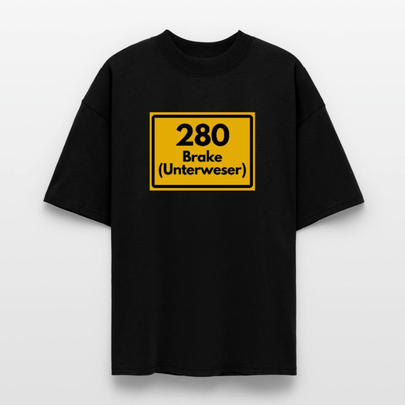 OLD POSTCODE ZIP CODE RETRO 2880 BRAKE UNTERWESER! Stanley/Stella Oversized Unisex Organic T-shirt Blaster 2.0