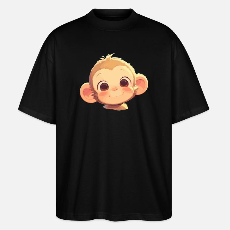 Makaken Makake - Stanley/Stella Oversized Unisex Bio T-Shirt Blaster 2.0 - Schwarz