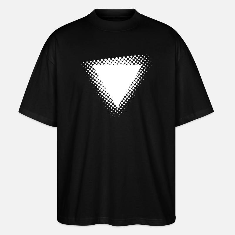 Halftone Triangle Burst - Stanley/Stella Oversized Unisex Organic T-shirt Blaster 2.0 - black