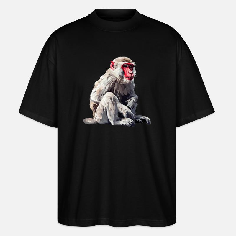Makaken Makake - Stanley/Stella Oversized Unisex Bio T-Shirt Blaster 2.0 - Schwarz