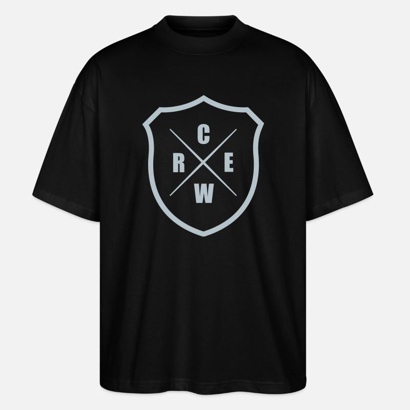 Crew Shield Crest - Stanley/Stella Oversized Unisex Bio T-Shirt Blaster 2.0 - Schwarz