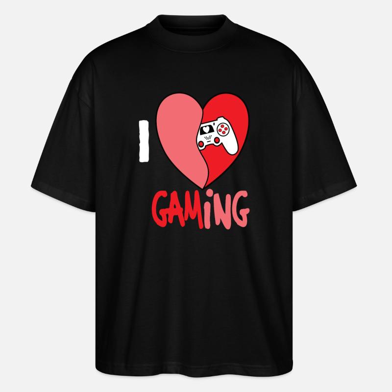 I LOVE GAMING - Stanley/Stella Oversized Unisex Bio T-Shirt Blaster 2.0 - Schwarz
