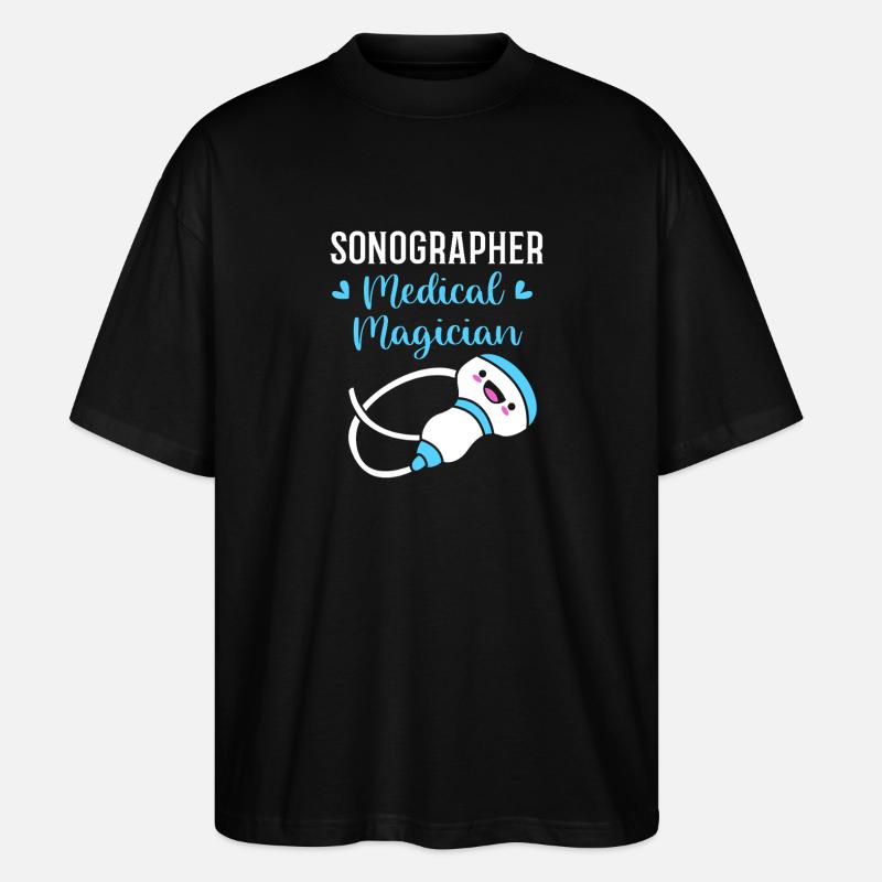Ultraschall - Stanley/Stella Oversized Unisex Bio T-Shirt Blaster 2.0 - Schwarz