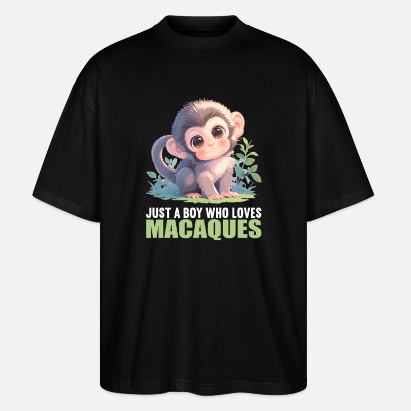 Makaken Makake - Stanley/Stella Oversized Unisex Bio T-Shirt Blaster 2.0 - Schwarz