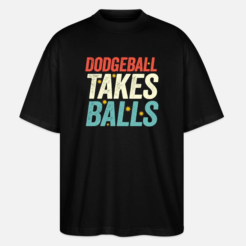 Völkerball braucht Bälle - Stanley/Stella Oversized Unisex Bio T-Shirt Blaster 2.0 - Schwarz