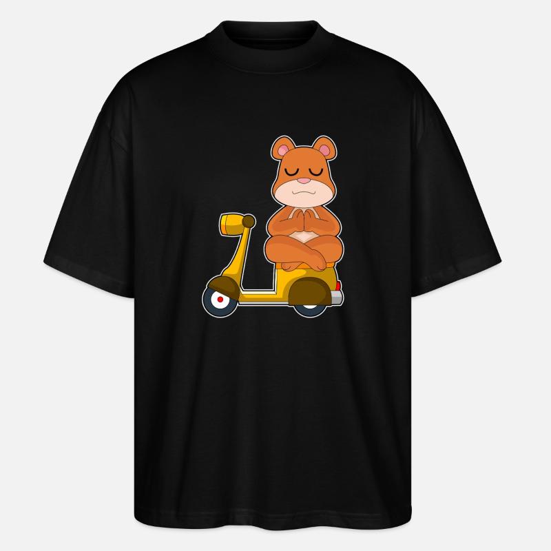 Bär Motorroller - Stanley/Stella Oversized Unisex Bio T-Shirt Blaster 2.0 - Schwarz