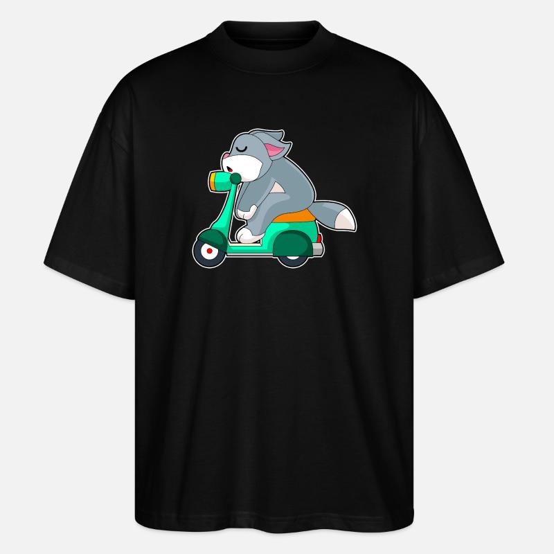 Trottinette pour chat - T-shirt bio Blaster 2.0 coupe oversize Stanley/Stella Unisexe - noir
