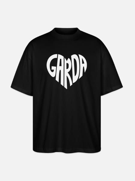 Garda Heart Font Logo - Stanley/Stella Oversized Unisex Organic T-shirt Blaster 2.0 - black