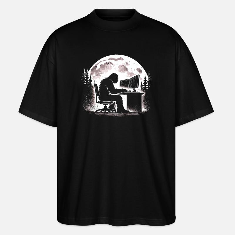Bigfoot Programmierer - Stanley/Stella Oversized Unisex Bio T-Shirt Blaster 2.0 - Schwarz