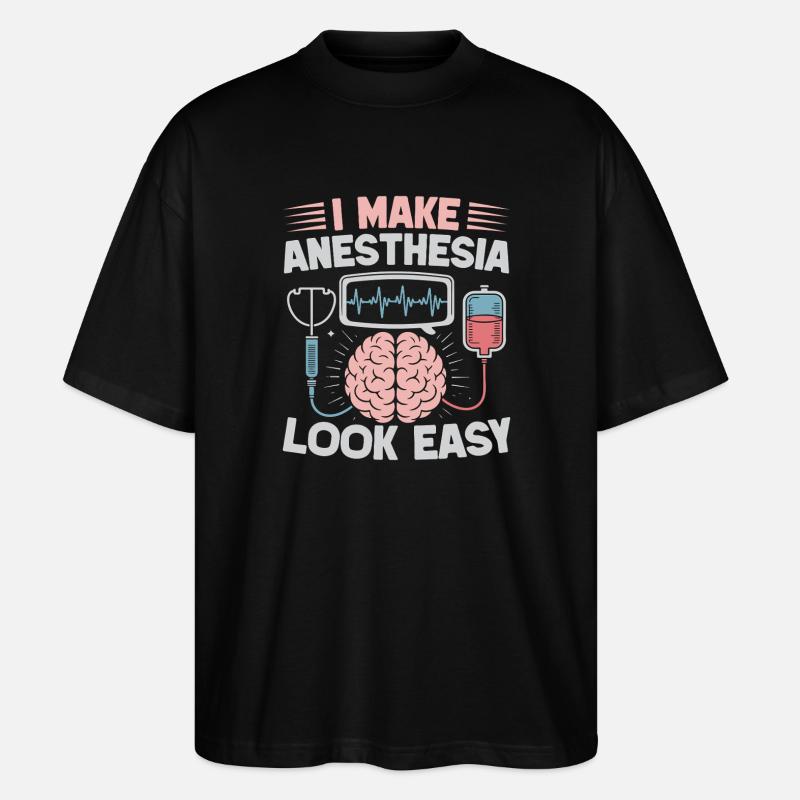 Anesthésiste Look Easy Anesthesia - T-shirt bio Blaster 2.0 coupe oversize Stanley/Stella Unisexe - noir