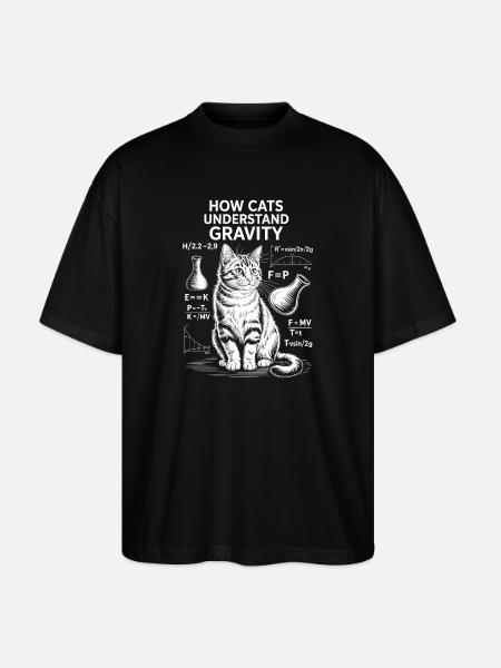 Natuurkunde Katten Uitspraken Wiskunde Grap Natuurkunde Gift - Stanley/Stella Uniseks oversized bio T-shirt Blaster 2.0 - zwart