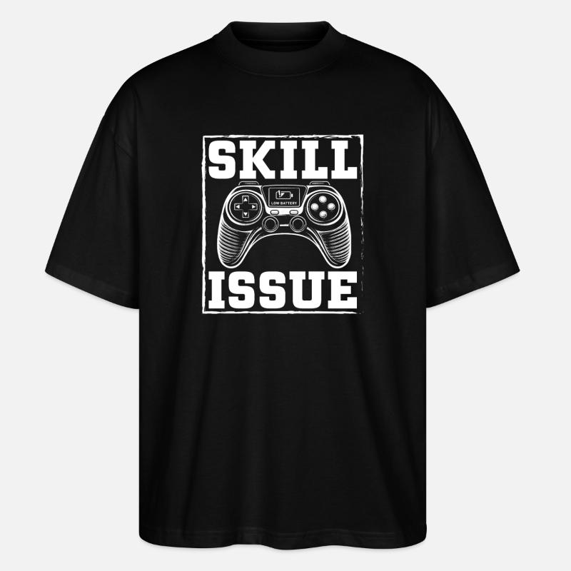 Gaming Gamer Videospiele Controller Zocken Zocker - Stanley/Stella Oversized Unisex Bio T-Shirt Blaster 2.0 - Schwarz
