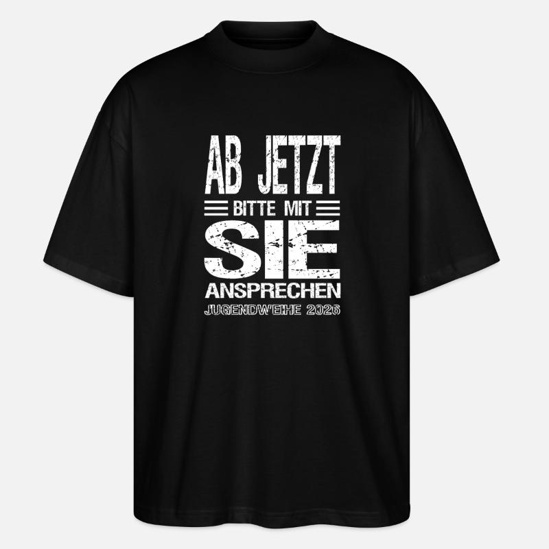Jugendweihe - Jugendweihe 2026 - Stanley/Stella Oversized Unisex Organic T-shirt Blaster 2.0 - black