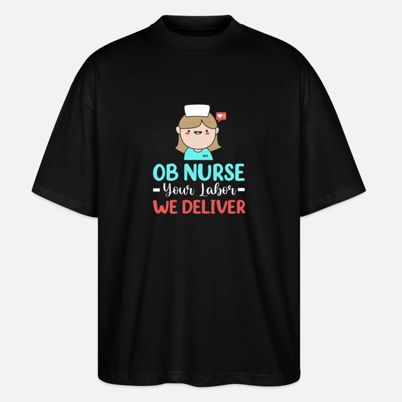 Infirmière à l’hôpital de grossesse - T-shirt bio Blaster 2.0 coupe oversize Stanley/Stella Unisexe - noir