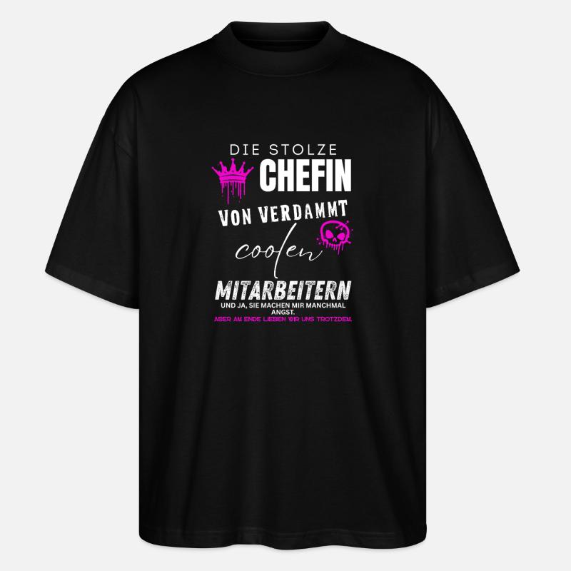 Fier patron d’employés vraiment cool - T-shirt bio Blaster 2.0 coupe oversize Stanley/Stella Unisexe - noir