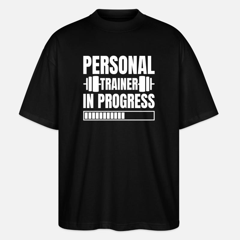 Powerlifting Bodybuilder Personal Trainer Progress - Stanley/Stella Oversized Unisex Bio T-Shirt Blaster 2.0 - Schwarz