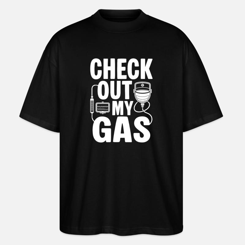 Anesthesiologist Check Out Anesthesia - Stanley/Stella Oversized Unisex Organic T-shirt Blaster 2.0 - black