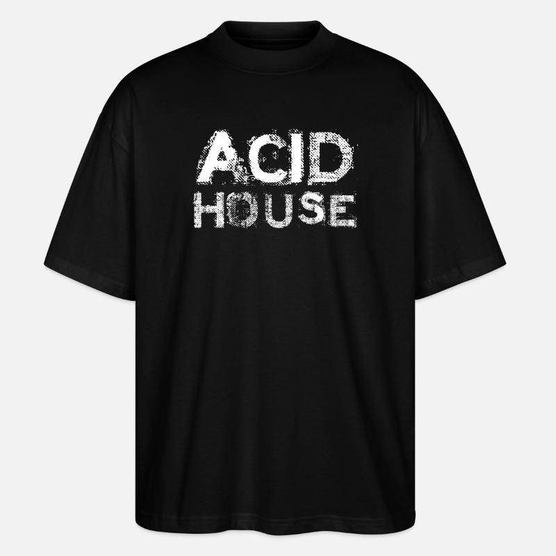 Acid House Bold Print - Stanley/Stella Oversized Unisex Bio T-Shirt Blaster 2.0 - Schwarz