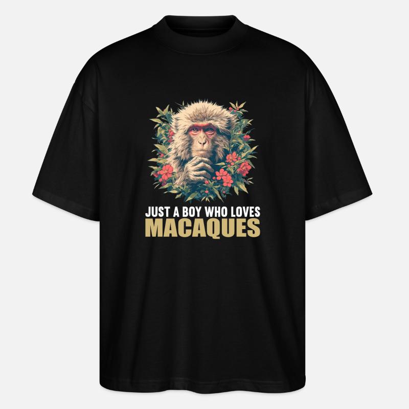 Makaken Makake - Stanley/Stella Oversized Unisex Bio T-Shirt Blaster 2.0 - Schwarz