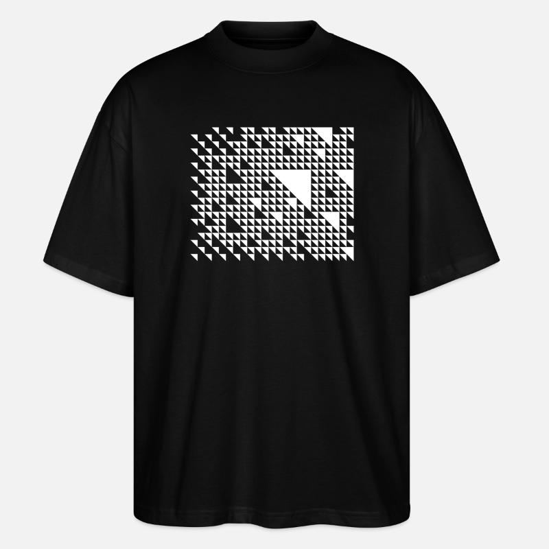 Triangular Mosaic Grid - Stanley/Stella Oversized Unisex Organic T-shirt Blaster 2.0 - black
