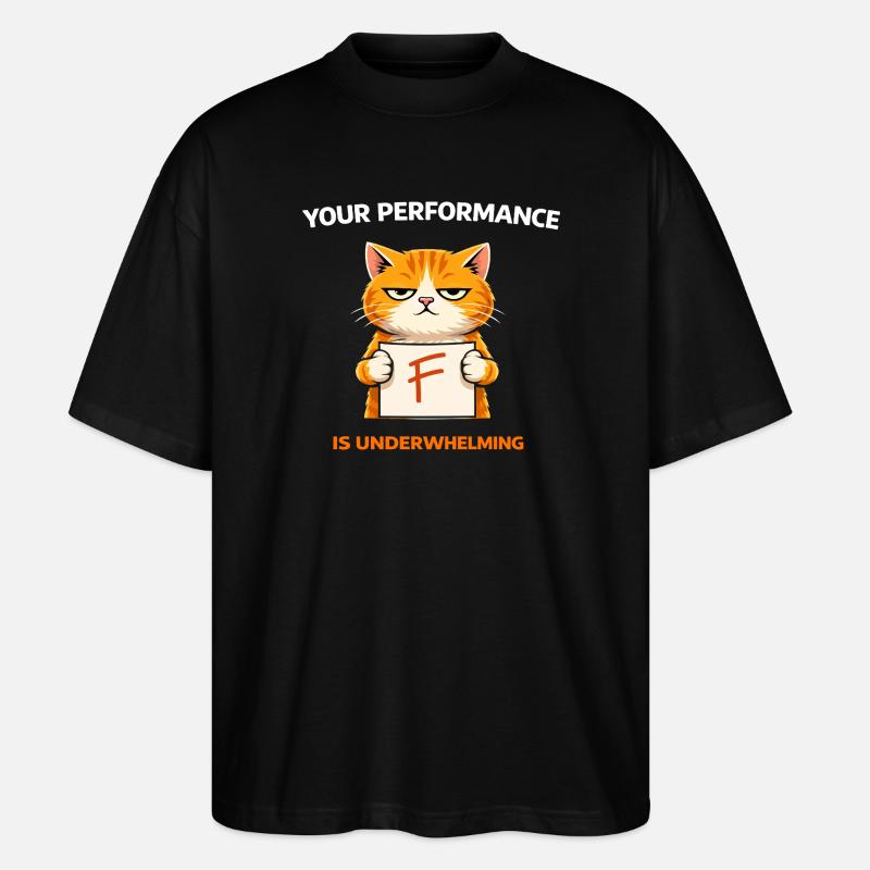 Underwhelming Cat Performance - Stanley/Stella Oversized Unisex Organic T-shirt Blaster 2.0 - black