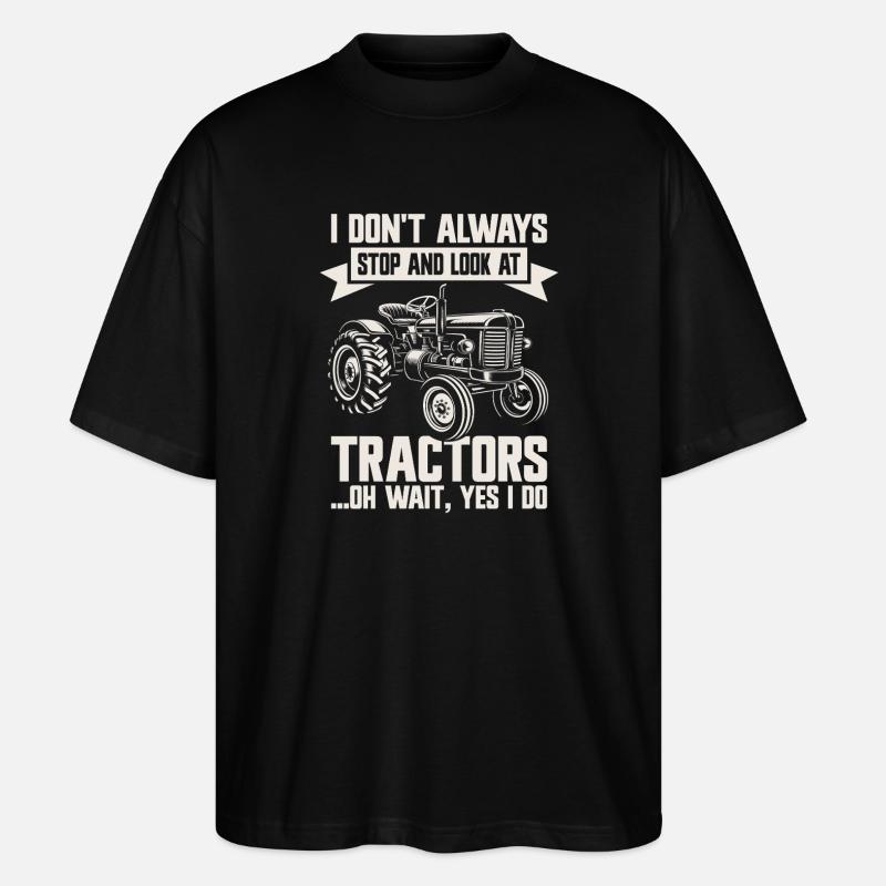 Traktorbauernhof-Landwirtschaft - Stanley/Stella Oversized Unisex Bio T-Shirt Blaster 2.0 - Schwarz