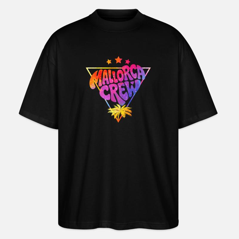 Mallorca Crew Neon Gradient - Stanley/Stella Oversized Unisex Organic T-shirt Blaster 2.0 - black