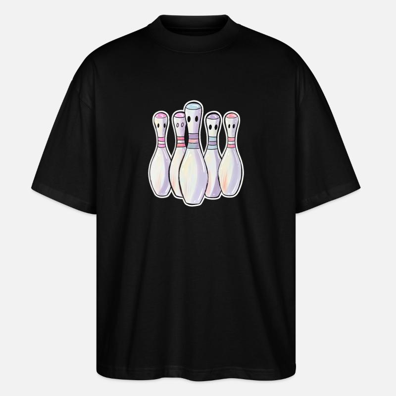 Bowling Pins Comic Look - Stanley/Stella Oversized Unisex Bio T-Shirt Blaster 2.0 - Schwarz