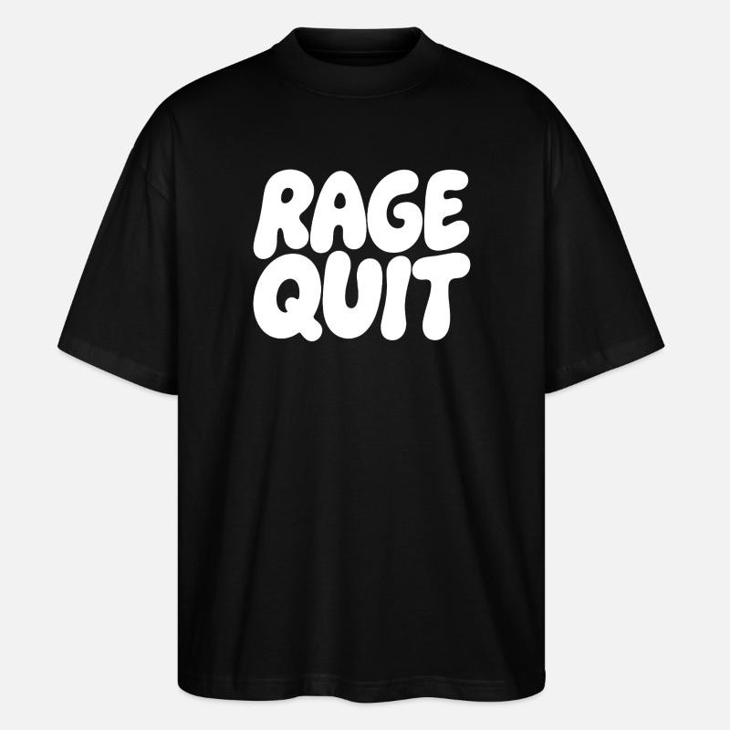 Police à bulle Rage Quit - T-shirt bio Blaster 2.0 coupe oversize Stanley/Stella Unisexe - noir