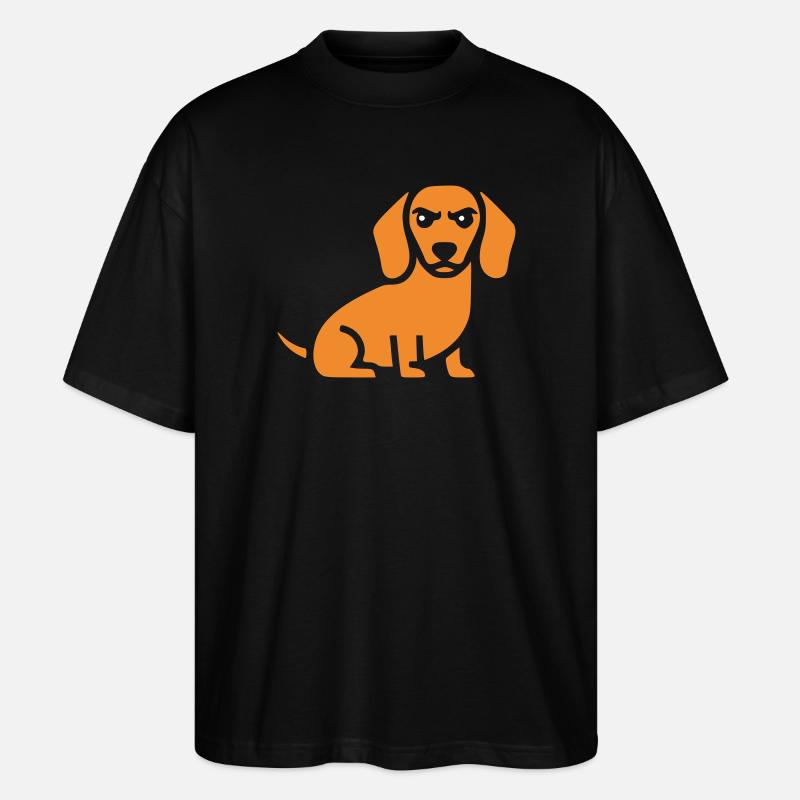 Conception de la Surface Dachshund Dog - T-shirt bio Blaster 2.0 coupe oversize Stanley/Stella Unisexe - noir