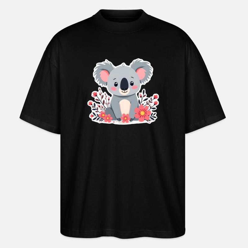 Koala - T-shirt bio Blaster 2.0 coupe oversize Stanley/Stella Unisexe - noir