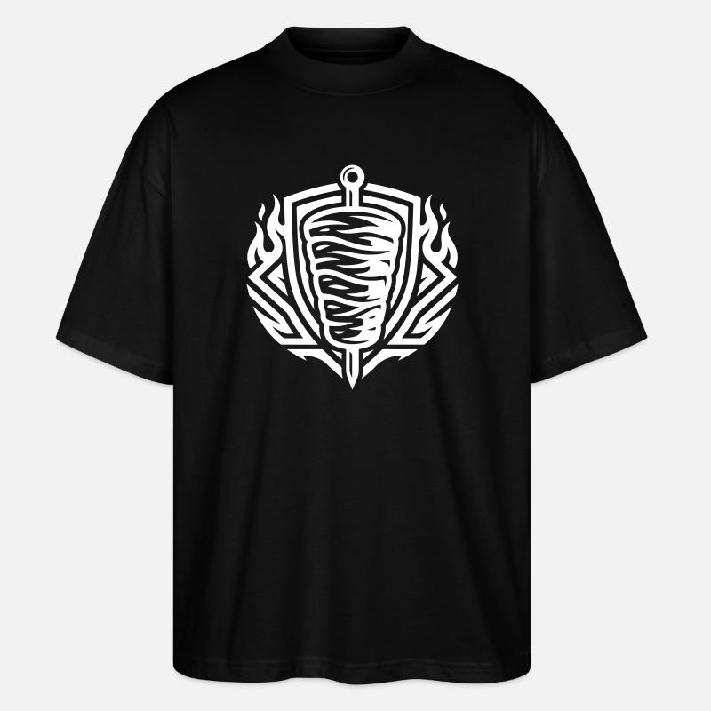 Symbole de brochette Doner Kebab - T-shirt bio Blaster 2.0 coupe oversize Stanley/Stella Unisexe - noir