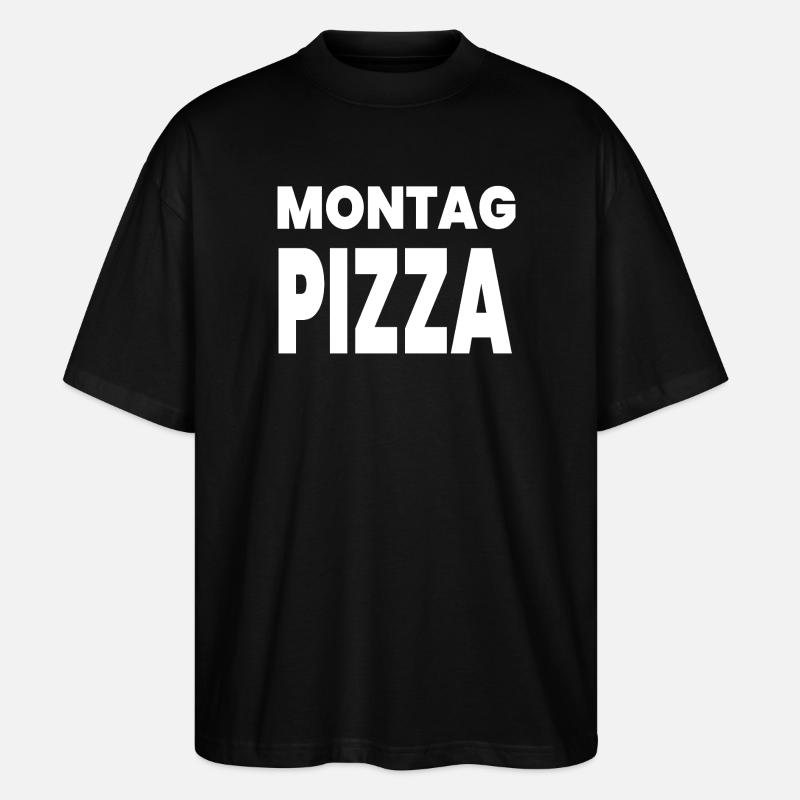 Pizza - Stanley/Stella Oversized Unisex Bio T-Shirt Blaster 2.0 - Schwarz