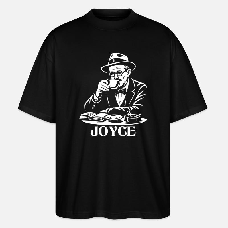 James Joyce Café Retro Reader - Stanley/Stella Oversized Unisex Organic T-shirt Blaster 2.0 - black