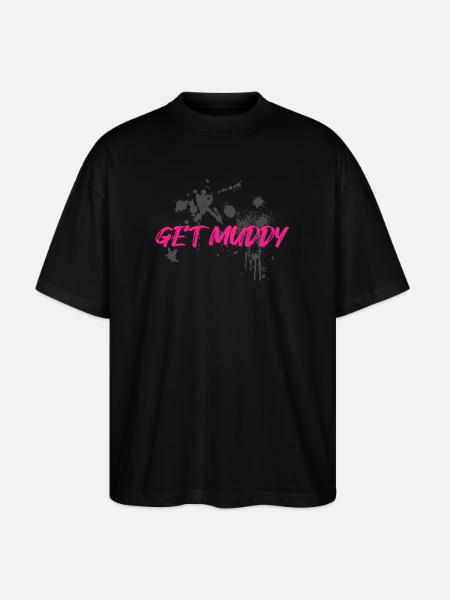 Course boueuse Schlammlauf Mud Run Muddy - T-shirt bio Blaster 2.0 coupe oversize Stanley/Stella Unisexe - noir